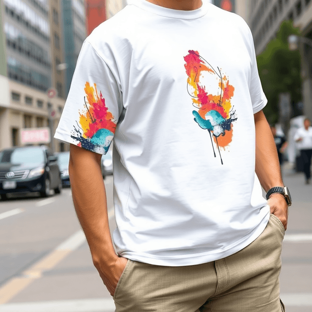 Abstract art t-shirt street style